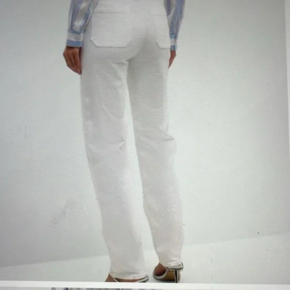 NWT MOTHER WHITE The Private Double Pocket Skimp Jeans size 26